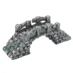 Walmart Unique Bargains Aquarium Arch Bridge Decoration Resin Accessories Gray Green 7.48 Length offer