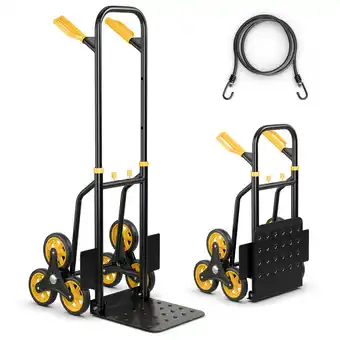 Walmart Costway Stair Climber Hand Truck with Telescoping Handle and Rubber Wheels 350 Lb Capacity offer