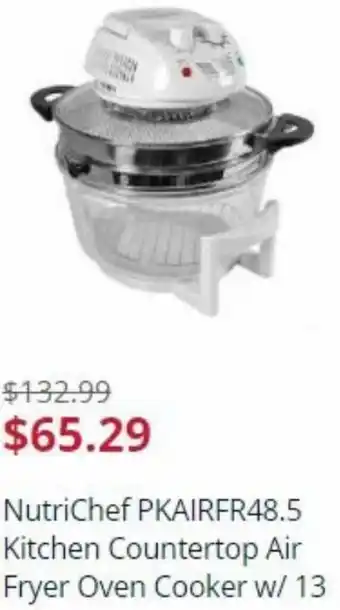 Sears NutriChef PKAIRFR48.5 Kitchen Countertop Air Fryer Oven Cooker wW/13 offer