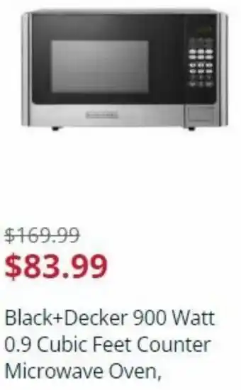 Sears Black+Decker 900 Watt 0.9 Cubic Feet Counter Microwave Oven offer