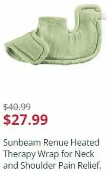 SunBeam Renue Heated Therapy Wrap For Neck And Shoulder Pail Relief