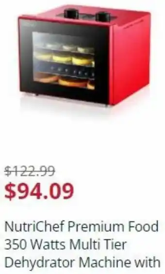 NutriChef Premium Food 350 Watts Multi Tier Dehydrator Machine