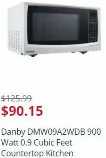 Danby DMW09A2WDB 900 Watt 0.9 Cubic Feet Countertop Kitchen