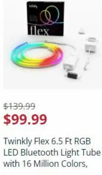Sears Twinkly Flex 6.5 Ft. RGB LED Bluetooth Light Tube With 16 Million Colors offer