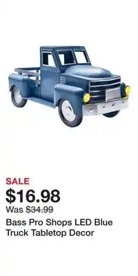 Cabela's Bass Pro Shops LED Blue Truck Tabletop Decor offer