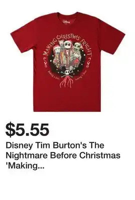 Five Below Disney Tim Burton's The Nightmare Before Christmas 'Making Christmas Fright' Holiday Graphic Tee offer