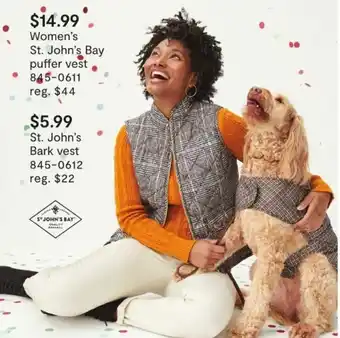 JC Penney Women's St.Jhon's Bay Puffer Vest offer
