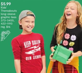 JC Penney Kids' Thereabouts Long-Sleeve Graphic Tees offer