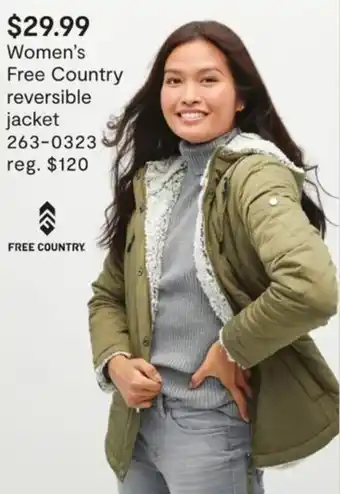 JC Penney Women's Free Country Reversible Jacket offer