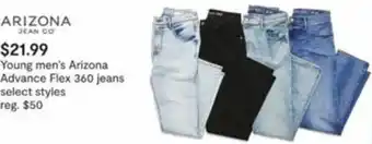 JC Penney Young Men's Arizona Advance Flex 360 Jeans offer
