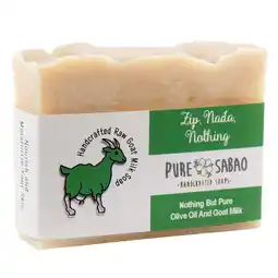 Walmart Pure Sabao Zip, Nada, Nothing Goat Milk Soap - 100% Olive Oil Perfect for Sensitive Skin offer