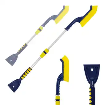 Walmart Michelin Basic Telescopic 35-45 inch Snow Brush with Ice Scraper Blue Yellow offer