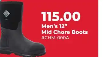 Runnings Men's 12 Mid Chore Boots offer