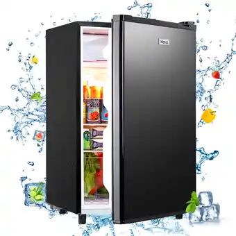 Walmart WANAI 3.2 cu.ft Adjustable Temp Single Door Mini Fridge, Black offer