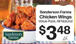 Hays Supermarket Sanderson Farms Chicken Wings offer