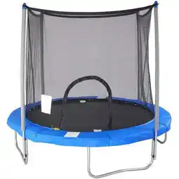 Walmart Airzone 8' Trampoline, with Safety Enclosure, Blue offer