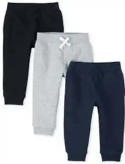 Walmart The Children's Place Boys Baby Toddler Jogger Sweatpants, 3-Pack, Sizes 2T-5T offer