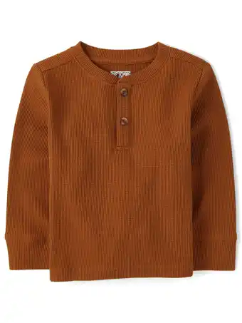 Walmart The Children's Place Baby & Toddler Boys Long Sleeve Thermal Henley, Sizes 6M-5T offer