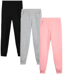 Walmart Coney Island Girls’ Sweatpants – 3 Pack Active Fleece Joggers (Size: 5-16) offer