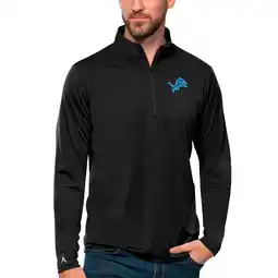 Walmart Men's Antigua Black Detroit Lions Tribute Quarter-Zip Lightweight Pullover Top offer