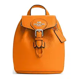 Walmart Coach Women's Soft Pebble Leather Amelia Convertible Backpack (Bright Mandarin) offer