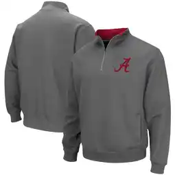 Walmart Men's Colosseum Charcoal Alabama Crimson Tide Tortugas Logo Quarter-Zip Pullover Jacket offer