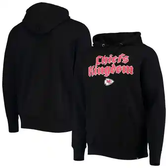 Walmart Men's '47 Black Kansas City Chiefs Wordmark Regional Headline Pullover Hoodie offer