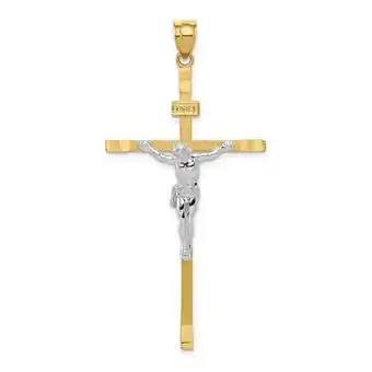 Walmart Finest Gold 14K Two-Tone Crucifix Pendant offer