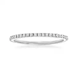 Walmart Ross-Simons 0.15 ct. t.w. Diamond Stackable Ring in 14kt White Gold, Women's, Adult offer