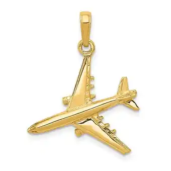 Walmart Finest Gold 14K Yellow Gold 3-D Jet Pendant offer