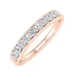 Walmart 1/2 Carat (ctw) 14K Rose Gold Round Diamond Ladies Anniversary Wedding Band Ring (Ring Size 8.25) offer