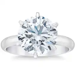 Walmart Pompeii Platinum 5 carat Round Certified Diamond Engagement Ring Lab Grown (GH,(VS2)) offer