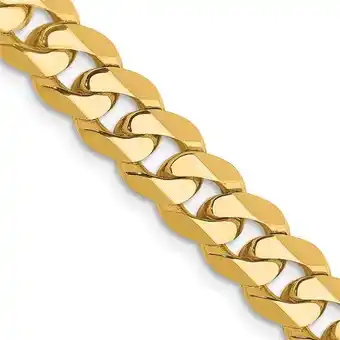 Walmart Primal Gold 14 Karat Yellow Gold 7.25mm Flat Beveled Curb Chain offer