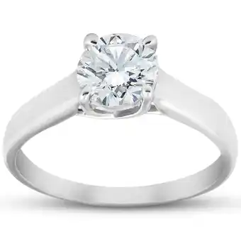 Walmart Pompeii Solitaire Diamond Engagement Ring 1 Carat 14k White Gold (H,I1) offer