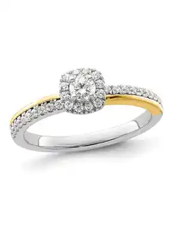 Walmart 3/8 Carat (Ctw I1-I2) Diamond Solitaire Engagement Ring in 14K White & Yellow Gold offer