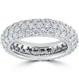 Walmart Pompeii 2 1/6ct Pave Diamond Eternity Wedding Anniversary Ring 14k White Gold Lab Grown offer