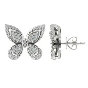 Walmart Araiya Sterling Silver Diamond Stud Earrings for Women (3/8 cttw, I-J Color, I2-I3 Clarity) offer