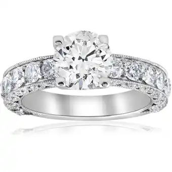 Walmart Pompeii Certified 5Ct Diamond Heirloom Engagement Ring 14k White Gold Lab Grown offer