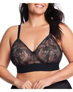 Walmart Glamorise Bramour Gramercy Luxe Lace Bralette Wirefree Bra 7012 (Women's & Women's Plus) offer