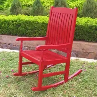 Walmart International Caravan Outdoor Wood Porch Rocker-Finish:Barn Red offer