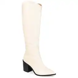 Walmart Journee Womens Daria Tru Comfort Foam Wide Calf Stacked Heel Knee High Boots offer