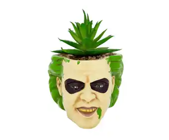 Walmart Beetlejuice Head 3-Inch Ceramic Mini Planter with Artificial Succulent offer