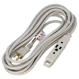 Walmart Woods 2867 3-Outlet Extension Cord with Power Tap, 20-Foot, Gray offer