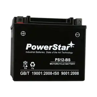 Walmart PowerStar YTX12-BS Motorcycle Battery Compatible with Suzuki DL650A V-Strom XT ABS 2015 to 2017 offer