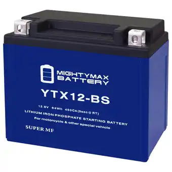 Walmart YTX12-BS Lithium Replacement Battery compatible with ATV Motorcycle Scooter offer