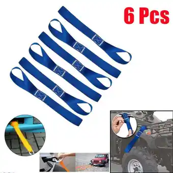 Walmart 6Pcs Soft Loop Ratchet Luggage Strap Tie Down Straps for Motorcycle Motorbike offer