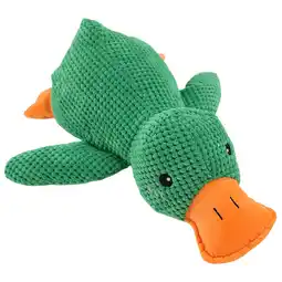 Walmart The Mellow Dog Calming Duck Stuffed Duck Dog Toy for Indoor Puppy (Green) offer