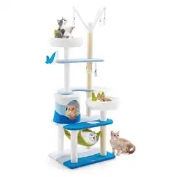 Walmart Infans Ocean-themed Cat Tree w/ Sisal Covered Scratching Posts Condo Perch Indoor Tower offer