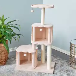 Walmart Two by Two Ash 50.6-inch Cat Tree, Tower, Condo, Scratching Post & Playground offer