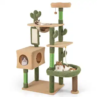 Walmart Infans 59 Cactus Cat Tree for Indoor Cats w/ Sisal Scratching Posts & Board Condo offer